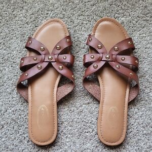 Studded slide sandals